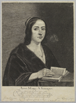 32075 Portret van Anna Maria van Schurman, geboren Keulen 5 november 1607, schrijfster en dichteres te Utrecht, ...